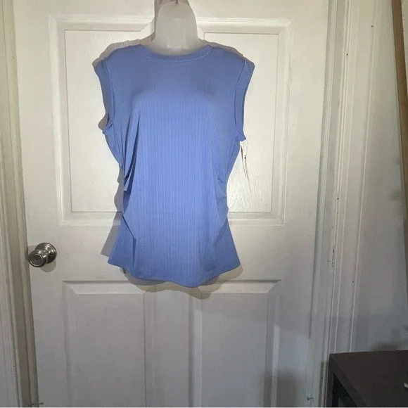 9West cornflower blue blouse, women's Large​​​​​​​ - Picture 3 of 12